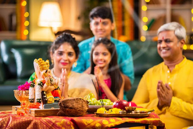 Pandit performing puja